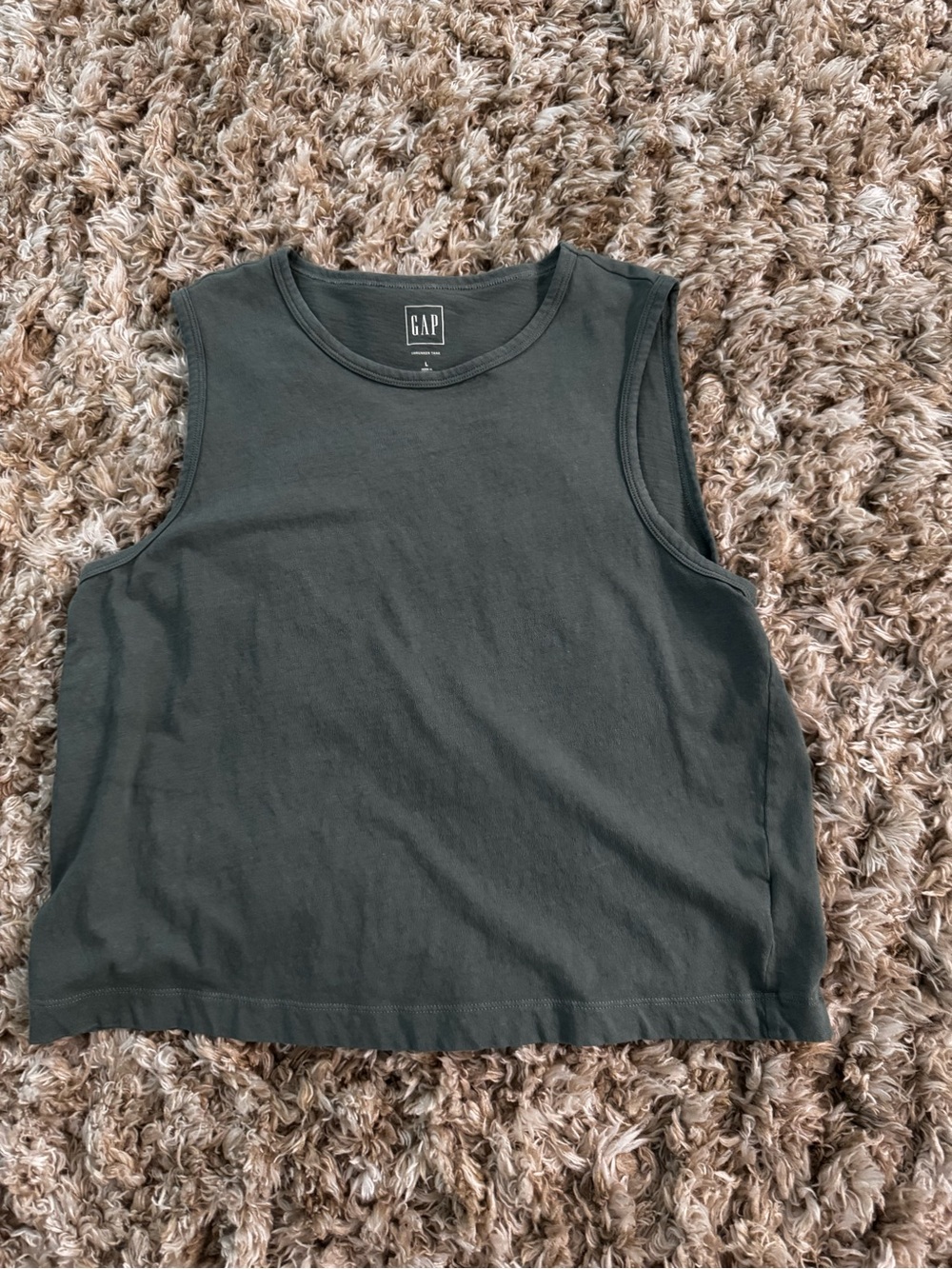 GAP Army Green Cropped Tank Top